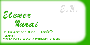 elemer murai business card
